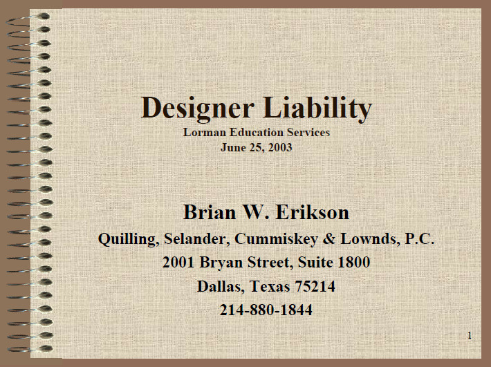 Designer Liability